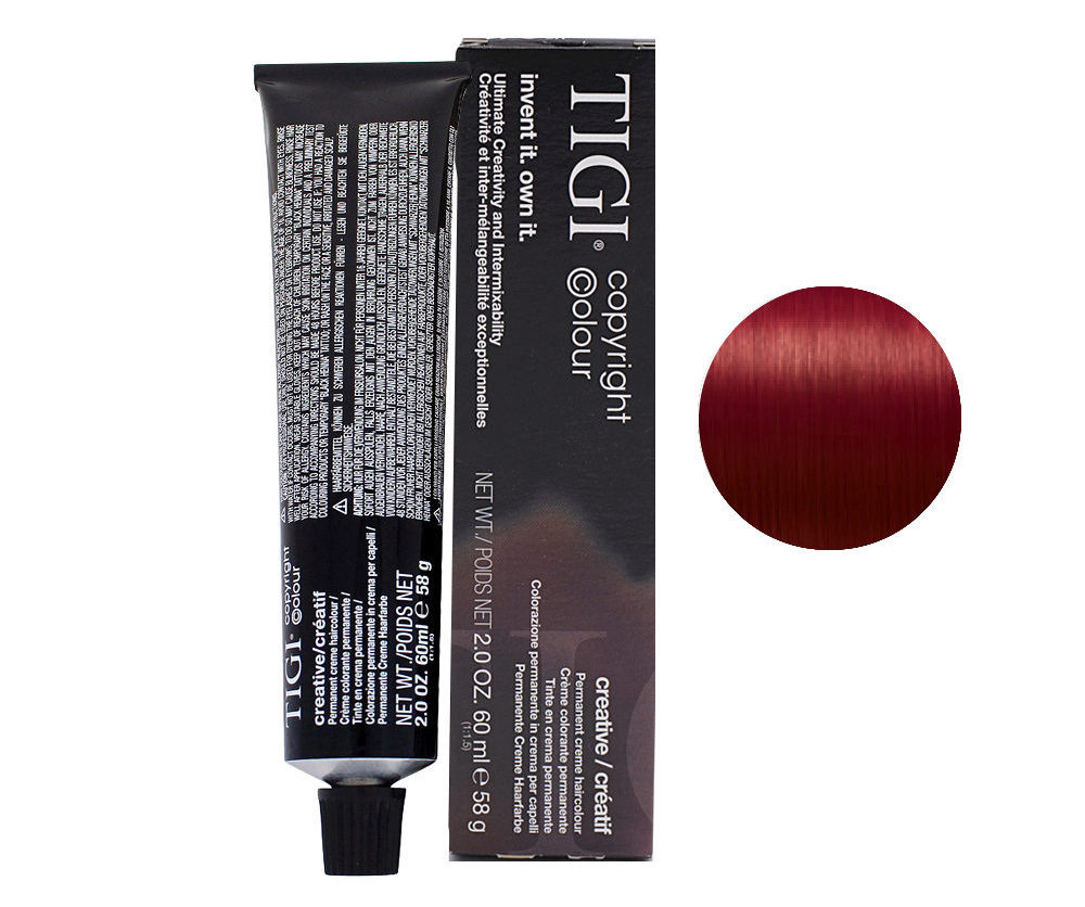 Крем-фарба для волосся 5/6 КОРИЧНЕВИЙ СВІТЛО-ЧЕРВОНИЙ TIGI COPYRIGHT COLOUR CREATIVE 5/6 LIGHT RED BRWN 60 ml