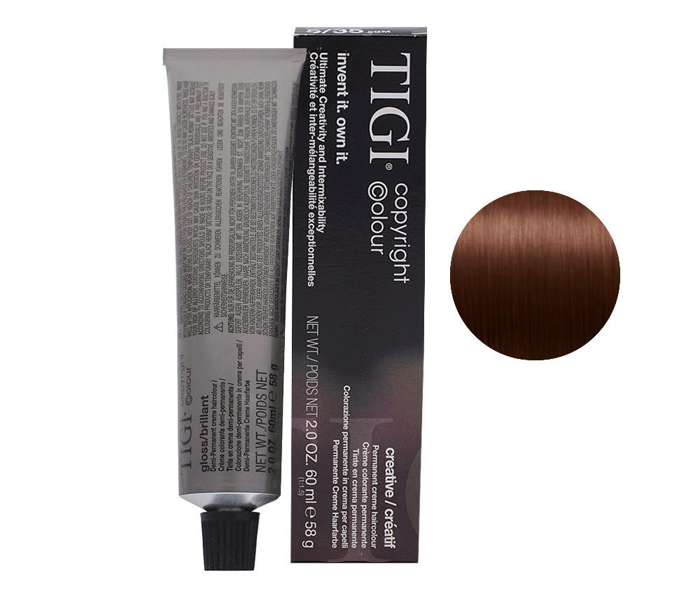 Крем-фарба для волосся 5/35 СВІТЛО-ЗОЛОТИСТИЙ ЧЕРВОНИЙ КОРИЧНЕВИЙ TIGI Copyright Colour Gloss 5/35 LIGHT GLDN MHGNY BRWN 60 ml